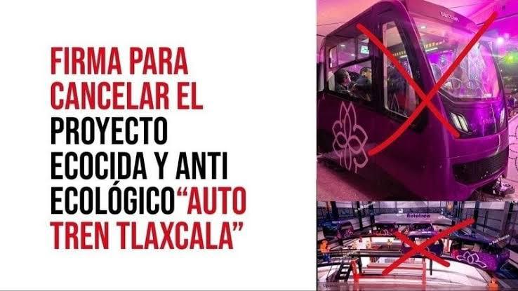 Piden tlaxcaltecas al Congreso local detener el proyecto 'Autotren' por efectos negativos